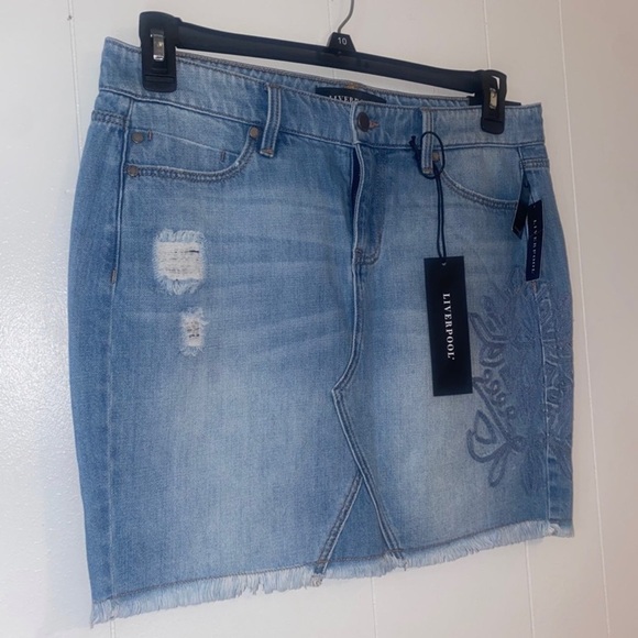 NWT Liverpool Denim Skirt 6 - Picture 2 of 7